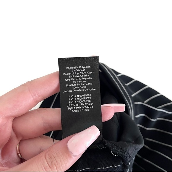 BABATON | Modesto Pinstripe Trouser Pants Black White Size 00 - Picture 12 of 12